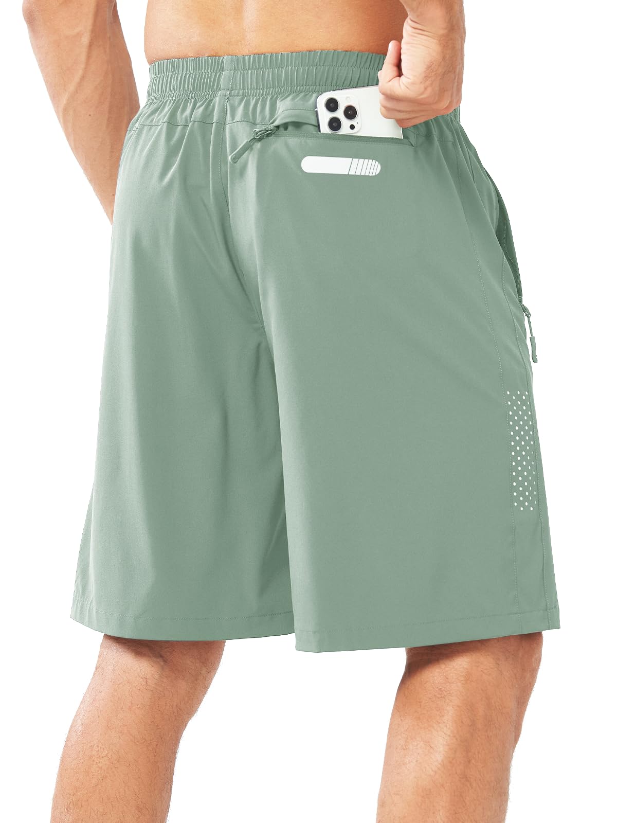 NORTHYARD Men's Athletic Running Shorts Gym Workout 7"/9"/5" Quick Dry Lightweight Sports Basketball Tennis 3 Zipper Pockets LODENFROST-9inch XL