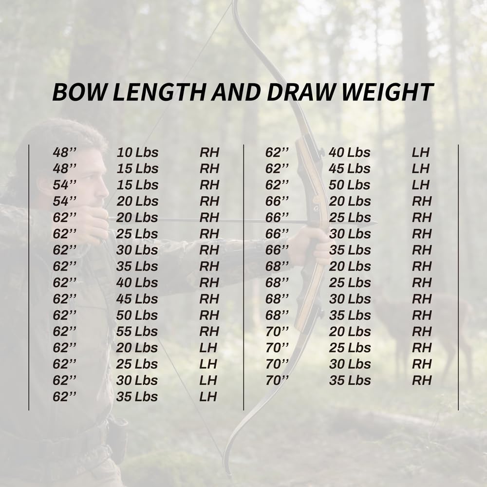 DEERACE Takedown Recurve Bow and Arrow Set 66" Classic Traditional Wooden Bow for Adults Youth Beginner Hunting Targeting Archery (66Inch-35Lbs, Right Hand)