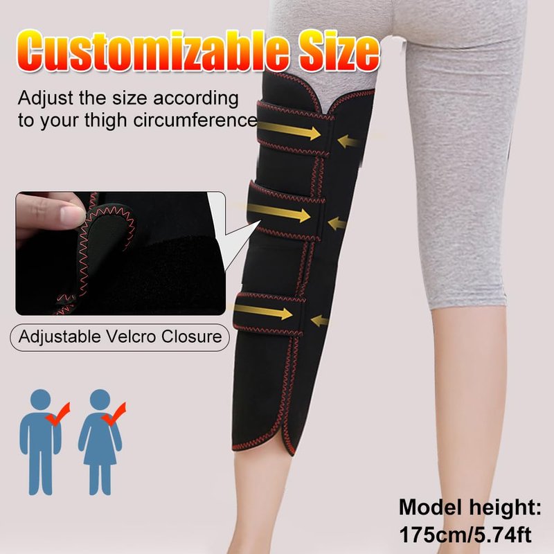 Heated Leg Warmer, Electric Heating Pad for Thigh & Knee & Calf Therapy Heated Knee Brace Calf Warmer for Better Circulation, Pain Relief, Adjustable Size