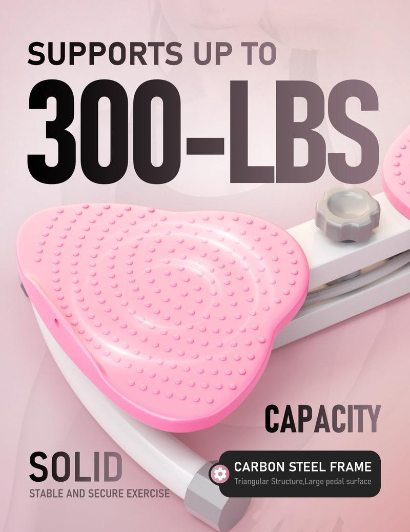 Karimonox Waist Twister Machine for Body Toning, Fat Burning, Supports 300 lbs, Noiseless, Anti-Slip, Compact Portable for Home, Gym, Apartment, Office