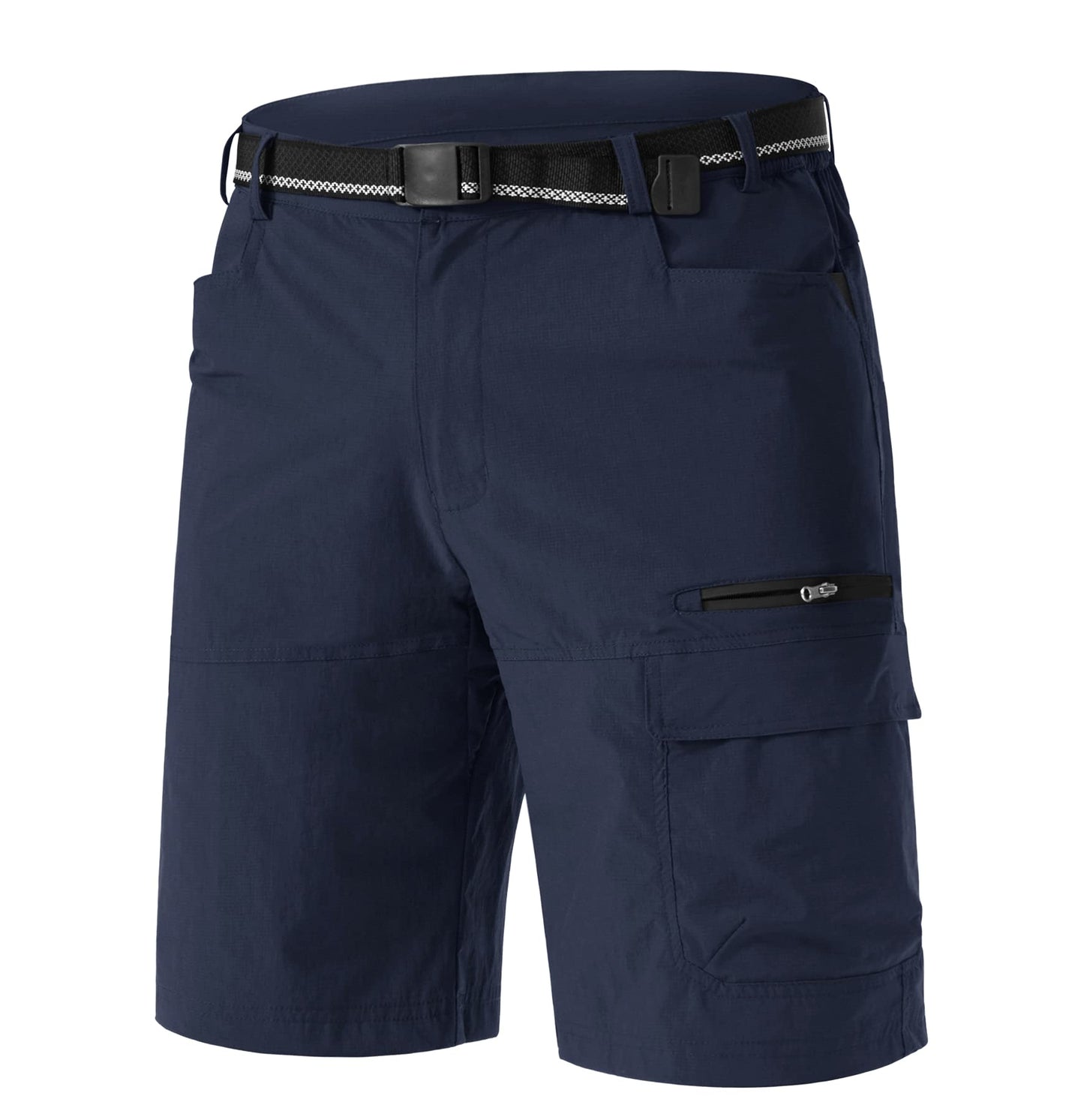 TACVASEN Mens Shorts Casual Cargo 10" Hiking Work Golf Shorts Waterproof Quick Dry Outdoor Summer Dress Travel Fishing Navy 32