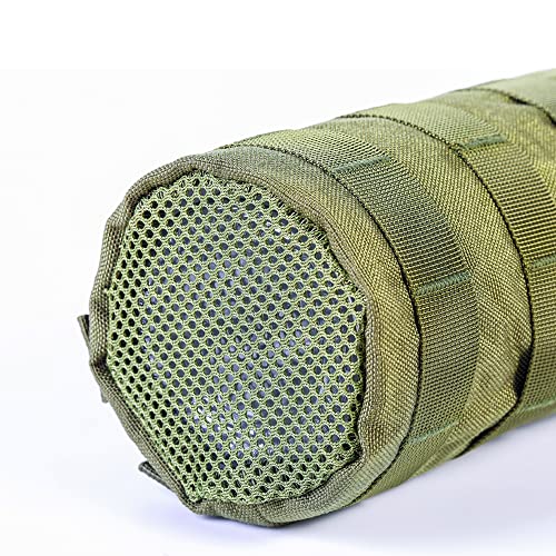 Upgraded Tactical Drawstring Molle Water Bottle Holder Tactical Pouches (Army Green)