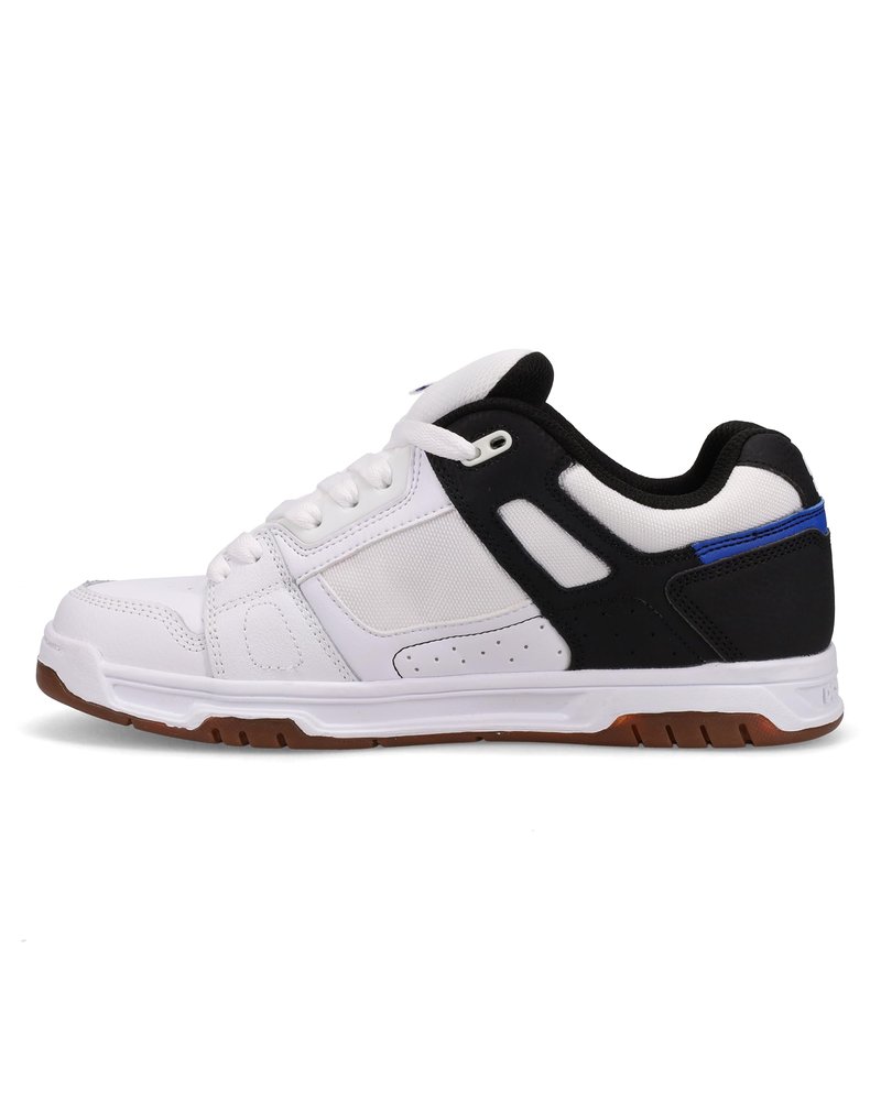 DC Men's Stag Skate Shoe, White/Black/Blue/Gum, 11.5