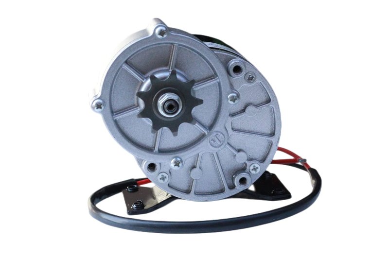 TRKIMAL 12/24 Volt DC 250W/350 Watt Gear Reduction Brushed Electric Motor with 9 Tooth Sprocket for E-Bike Mini Bikes Scooter (24V 350W)