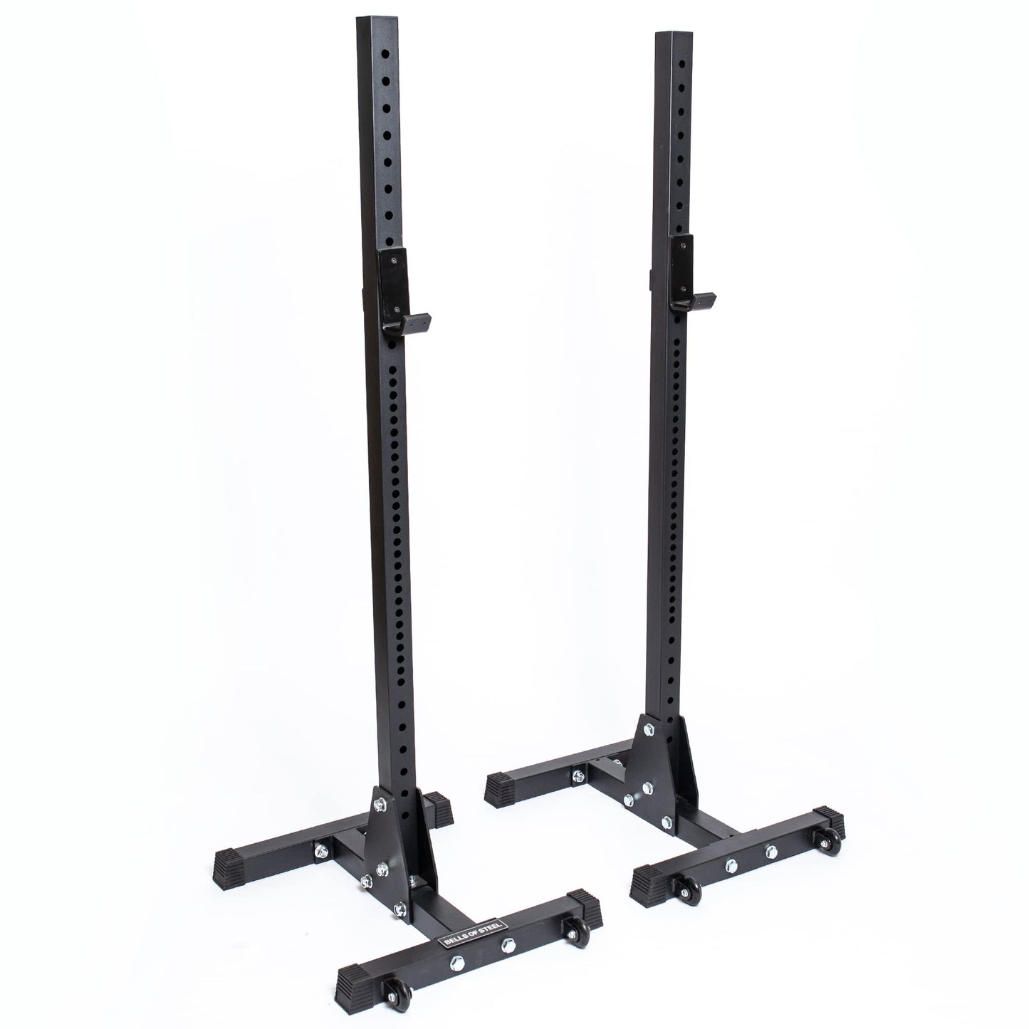 Bells of Steel Adjustable Bench Press Rack and Squat Rack for Home Gym and Commercial - Premium Triple Padded J-Cups for Power and Olympic Bar - 12 Gauge Steel Squat Stand, 600 lb Capacity