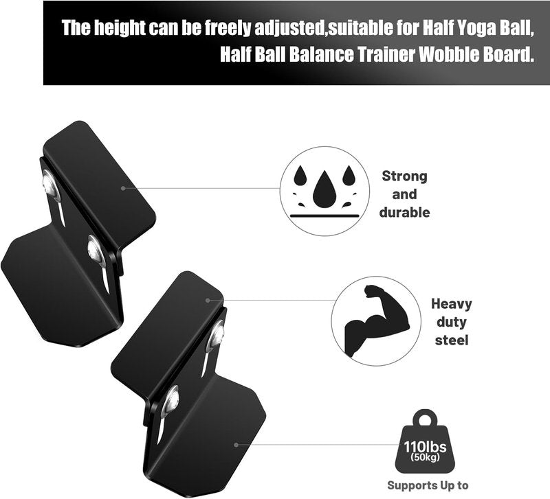 Adjustable Wall Mount Yoga Ball Holder - Space-Saving Exercise Ball Storage Bracket for Home Gym | Fitness Organizer