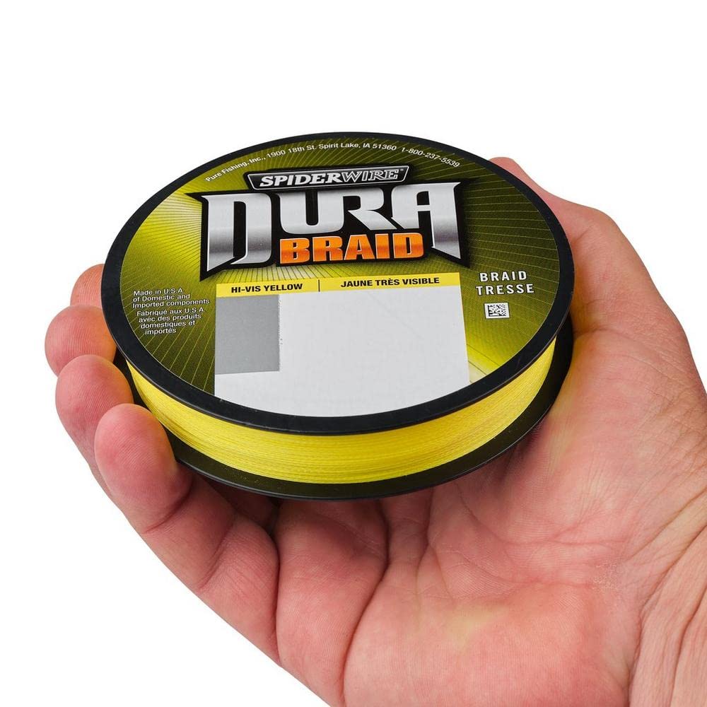 SpiderWire DuraBraid Fishing Line- 150 Yard Spool- 30# Line Test- Hi Vis Yellow
