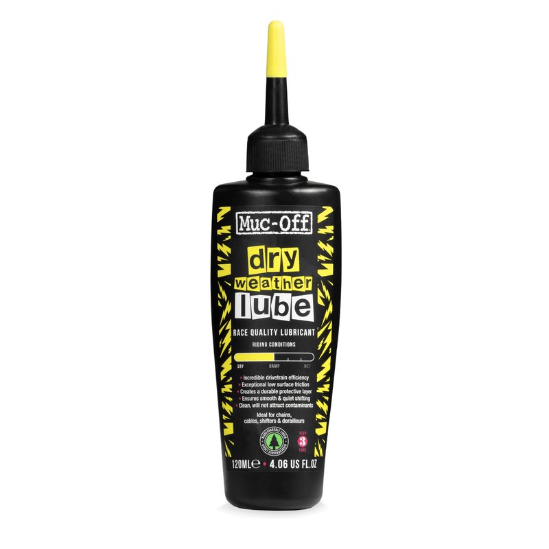 Muc-Off Bio Dry Bike Chain Lube 50ml Wax-Based Formula for Smooth Gear Shifts | Creates Protective Layer and Reduces Friction | Pipette System for Easy Application