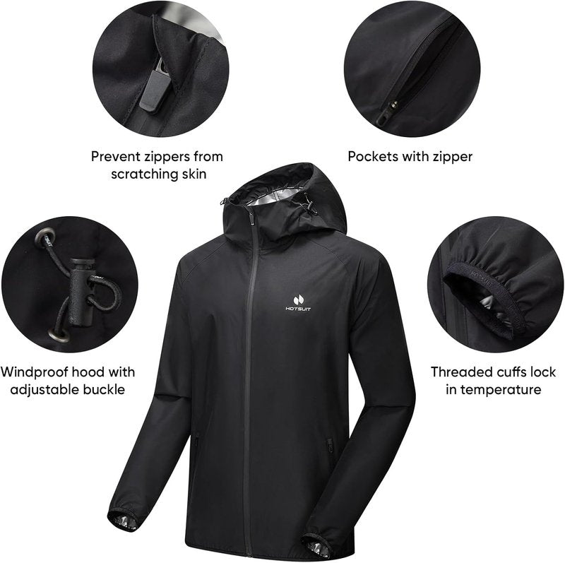 Sauna Suit for Men - HOTSUIT Weight Loss Sweat Jacket & Pants | Ideal for Boxing & Exercise