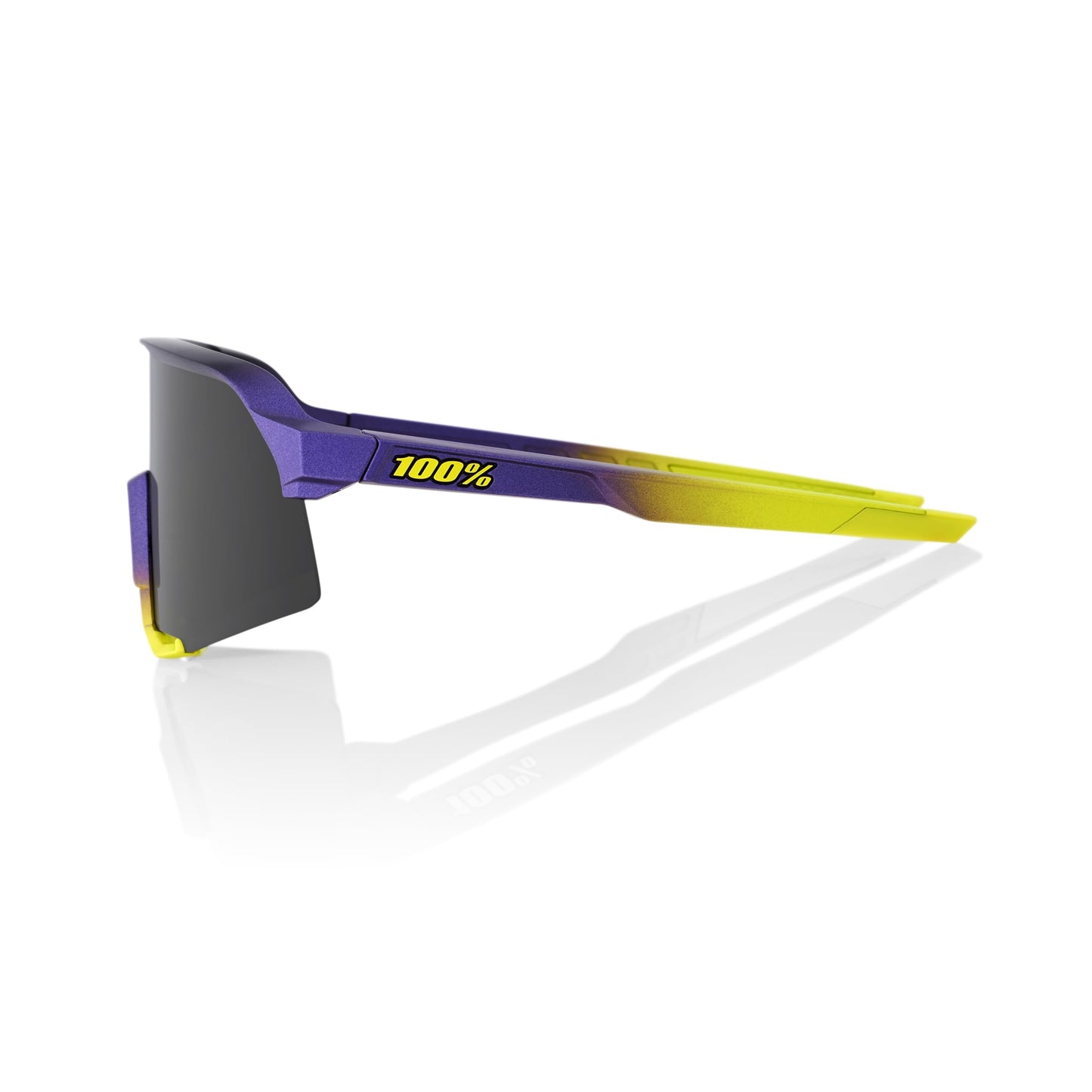 100% S3 Sport Performance Cycling Sunglasses (Matte Metallic Digital Brights - Smoke Lens)