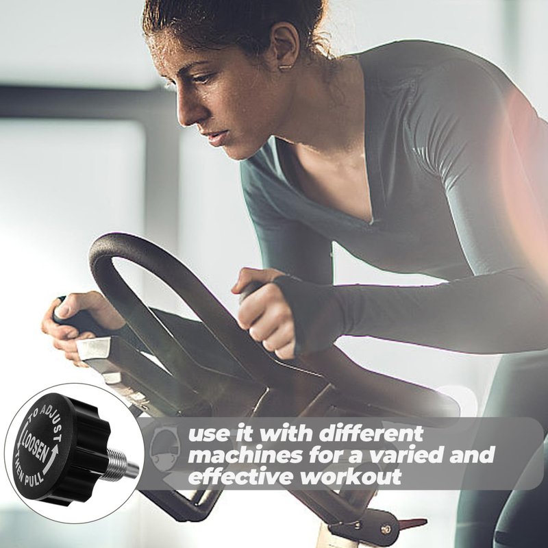 Happyyami Exercise Bike Replacement Knob 2.55X2.16 Inch Spherical Rotary Pull Pin Fitness Pull Pin Screw Replacement Parts for Exercise Machines Home Gym Accessories