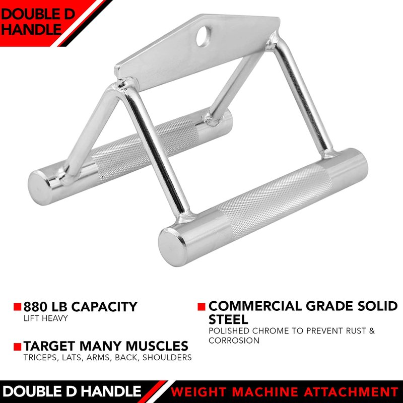JFIT Cable Attachment, Double-D Row Handle