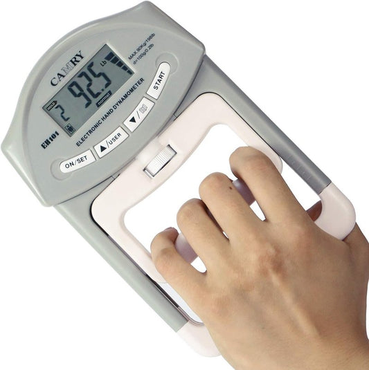 CAMRY Digital Hand Dynamometer Grip Strength Measurement Meter 198Lbs / 90Kgs Auto Capturing Electronic Hand Grip Power