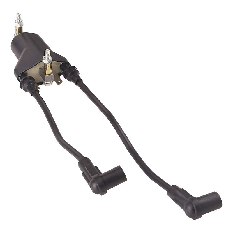 10L0L Golf Cart EZGO Dual Ignition Coil with Spark Plugs for EZGO 4-Cycle 1991-2002 Pre-MCI Engine/Robin 295CC Robin 350CC Gas Models, OEM 26652G01,EPIGC103