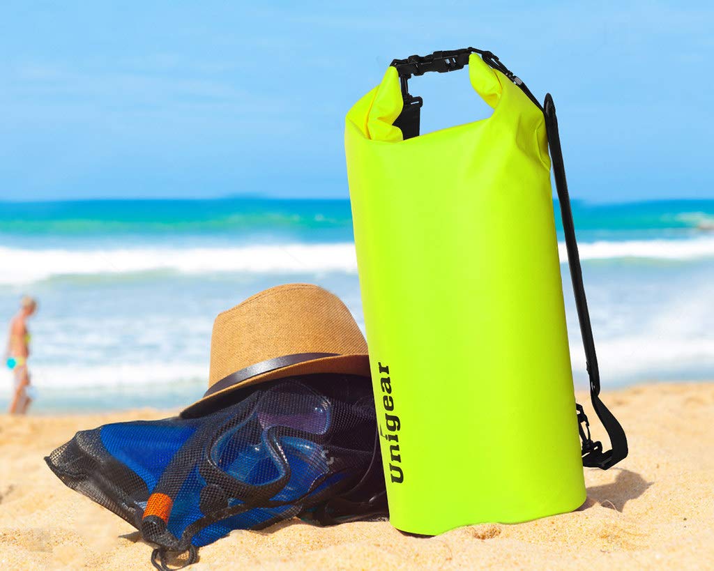 Unigear Dry Bag Waterproof, Floating and Lightweight Bags for Kayaking, Boating, Fishing, Swimming and Camping with Waterproof Phone Case (Yellow, 40L)