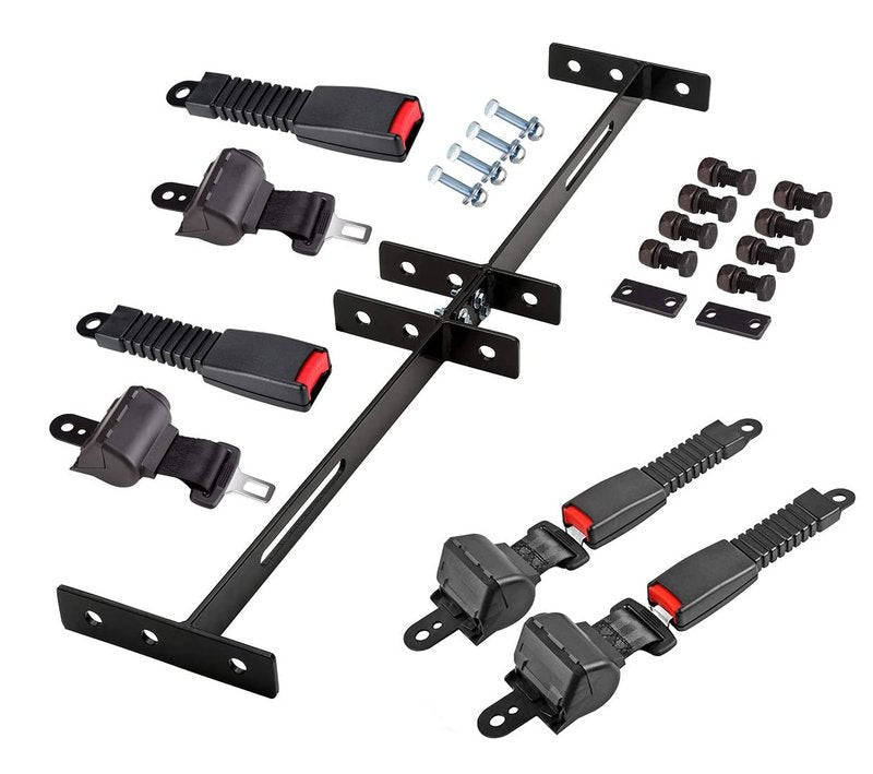 BestAccess Universal Golf Cart Seat Belt Kit | Front Rear Golf Cart Seat Belt Kit for EZGO Club Car Yamaha Golf cart