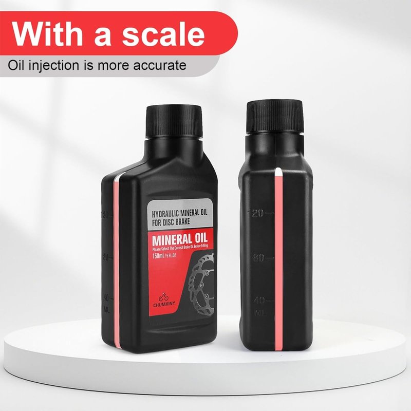 CHUMXINY Brake Bleed Kit for Shimano Hydraulic Brakes, Mountain Bike Brake Bleeder kit Including 300ML Mineral Brake Fluid, Clear Funnel and Instruction Manual.