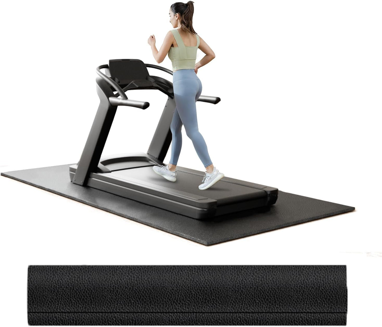 Treadmill Rowing Machine Mat for Carpet Floors 84x36,Adapted to Yosuda Rowing Machine,1/4 Thick Mat for Hardwood Floors, for Under Treadmill on Carpet,Exercise Equipment Mat,Noise Shock Absorption