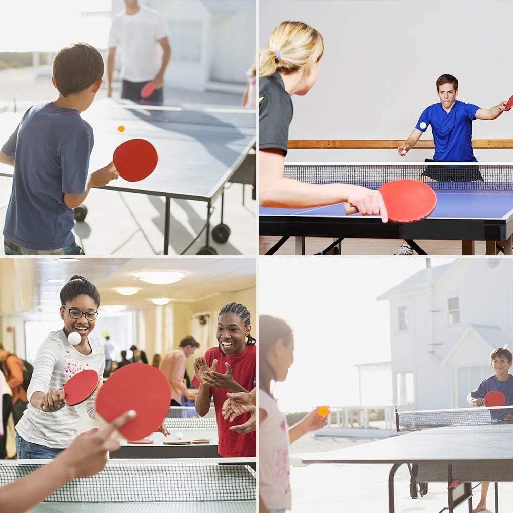 Ping Pong Paddle Set - Portable Table Tennis Set with Retractable Net, Rackets, Balls & Carry Bag | Indoor/Outdoor Games
