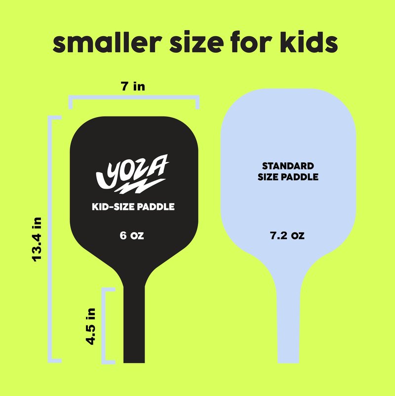 Kids Pickleball Paddle Set of 2 - Burger & French Fries Pickleball Paddles with 2 Balls, Lightweight, Fiberglass, Better Control, Beginner Racket, Perfect Pickleball Gift for Children Ages 4-12, Yoza