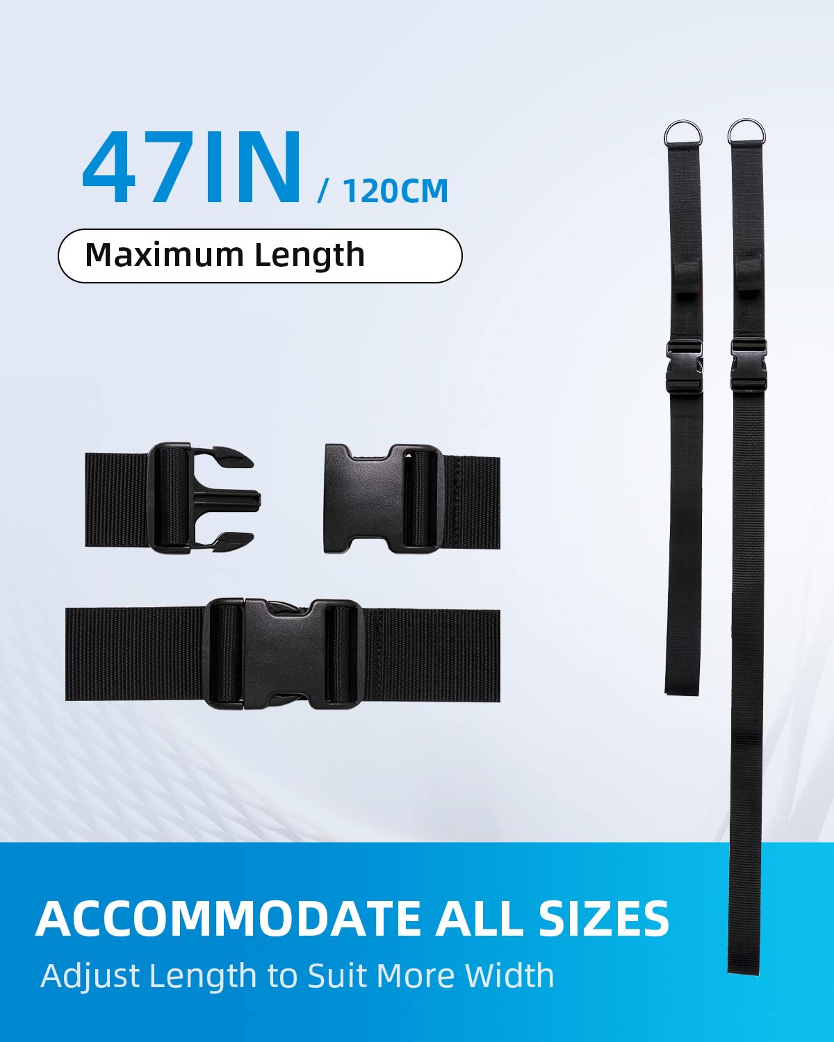 OCEANBROAD Adjustable Shoulder Carry Strap with Clips for SUP Kayak