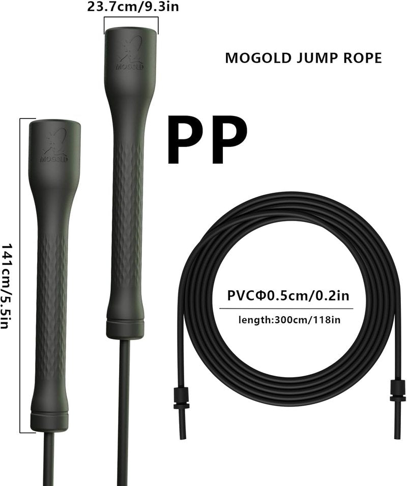 Unbreakable Jump Rope - 10,000-Drop Adjustable Speed Rope with Ergonomic Handles | 5mm PVC for Boxing & HIIT
