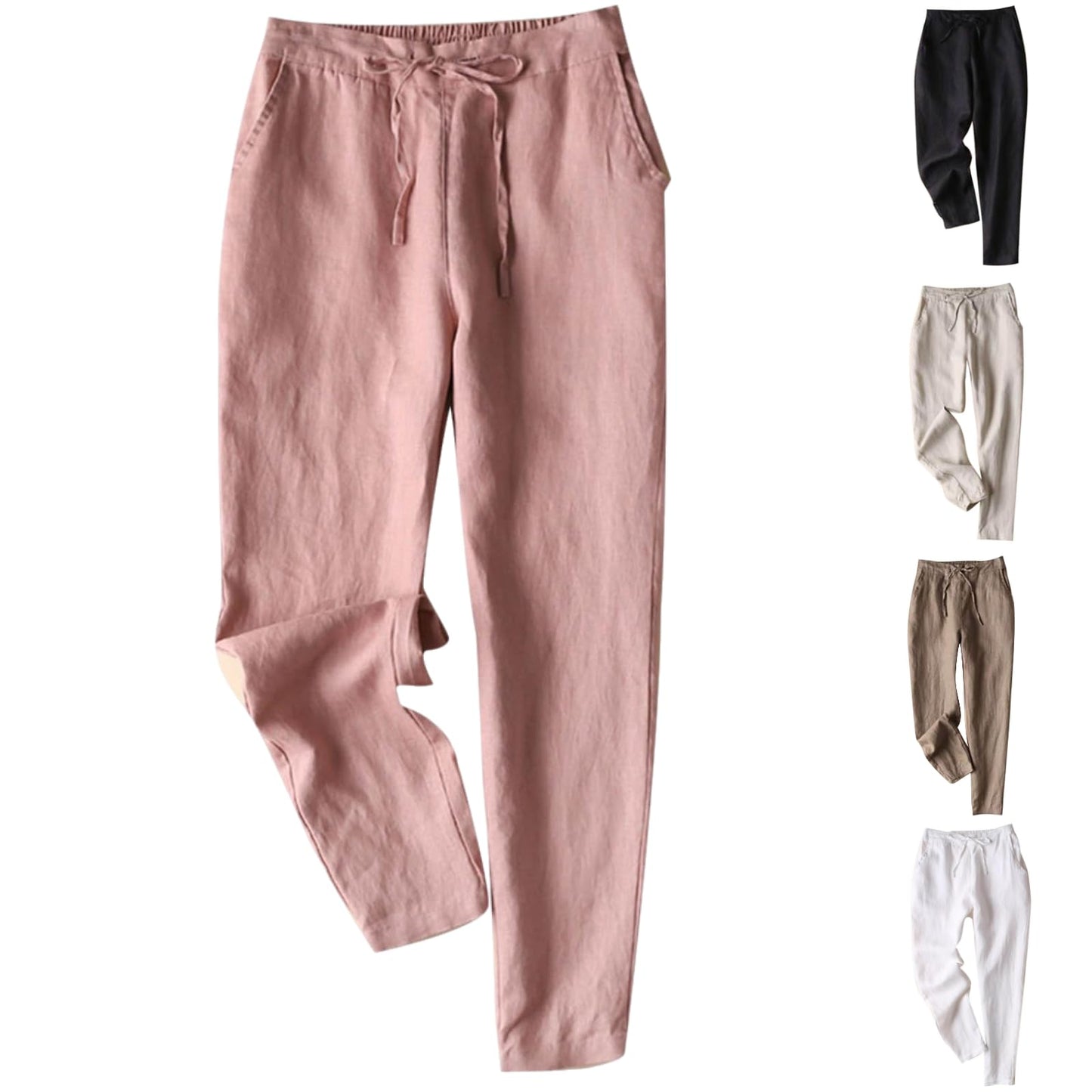 Today 2024 Deals of The Day Lightning Deals Today Prime Linen Pants Women Linen Pants Women Petite Womens Shorts Athletic Womens Shorts Dressy Casual Womens Pants with Pockets Pink