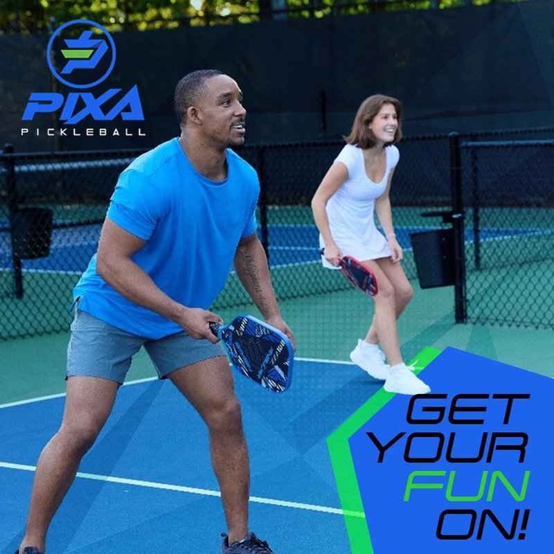 AngSmash T300 Carbon Fiber Pickleball Paddle – Grit-Textured Surface for Spin & Control, Polypropylene Honeycomb Core, Tennis-Length Handle, Lightweight, USAPA Approved – PIXA Pickleball