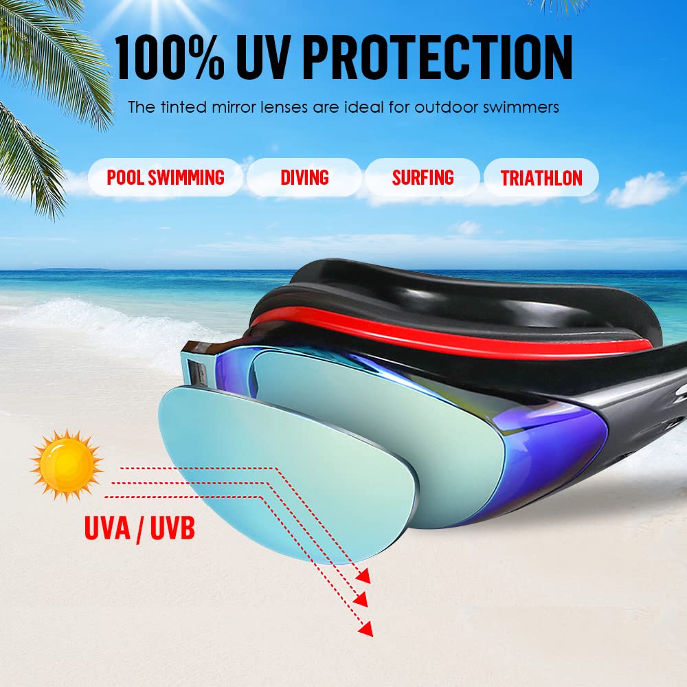 UTOBEST Nearsighted Swimming Goggle for Men Women, Shortsighted Swim Goggles for Adults Youth Kids