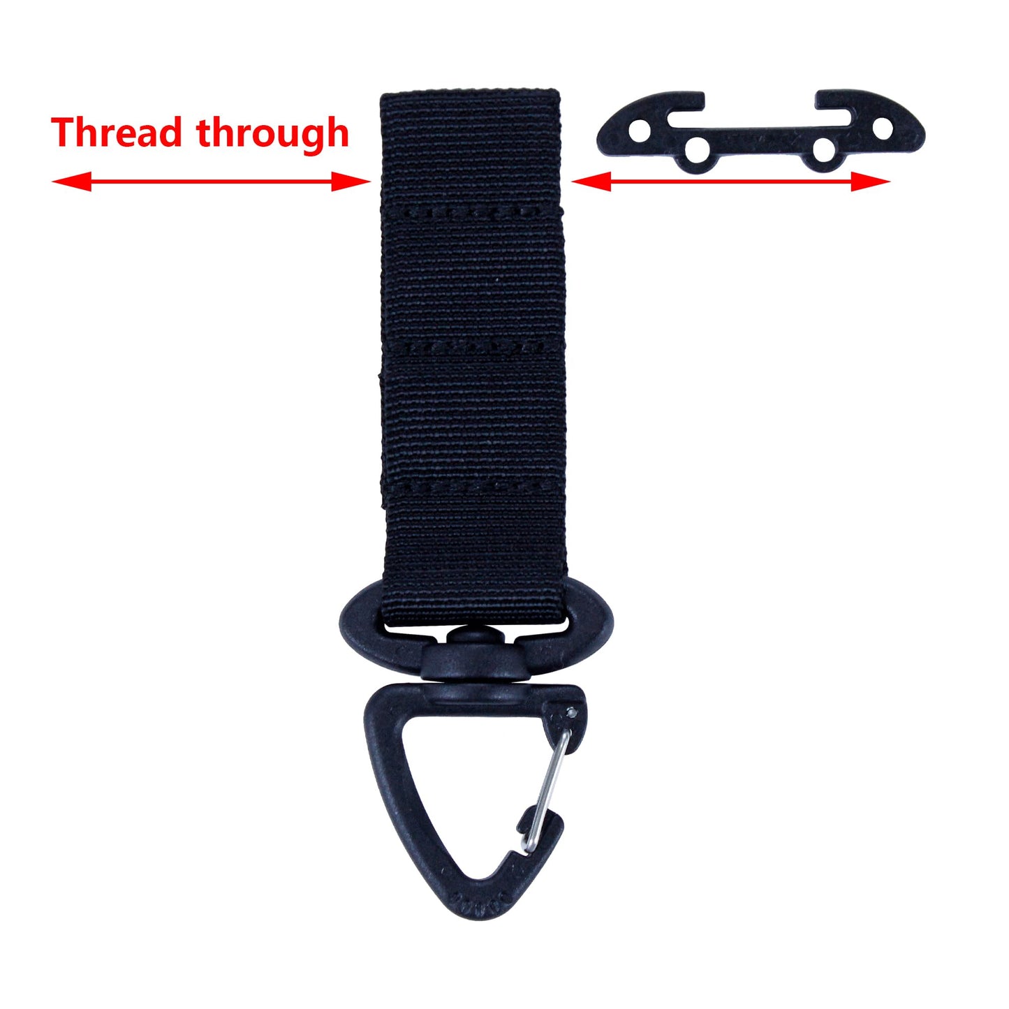 MOLLE Glove Clip for Duty Belt, Tactical Triangle Carabiner Snap Key Holder