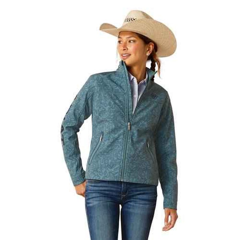 ARIAT Women's New Team Softshell Jacket, Zinc Bridle, X-Small