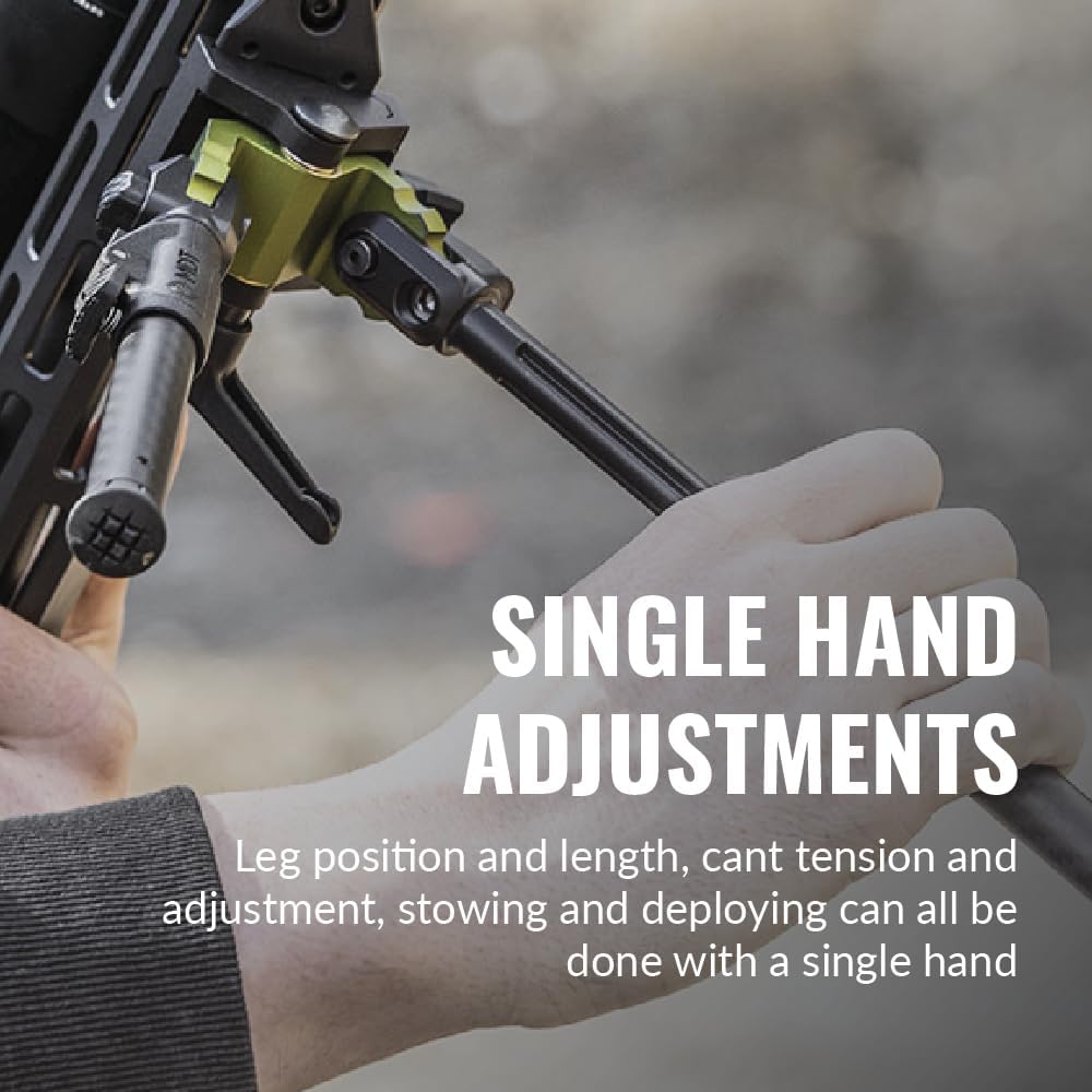 MDT Oryx Bipod - Lightweight Polymer, M-L Attachment, One-Handed Operation | High-Traction Feet, Quick Deploy