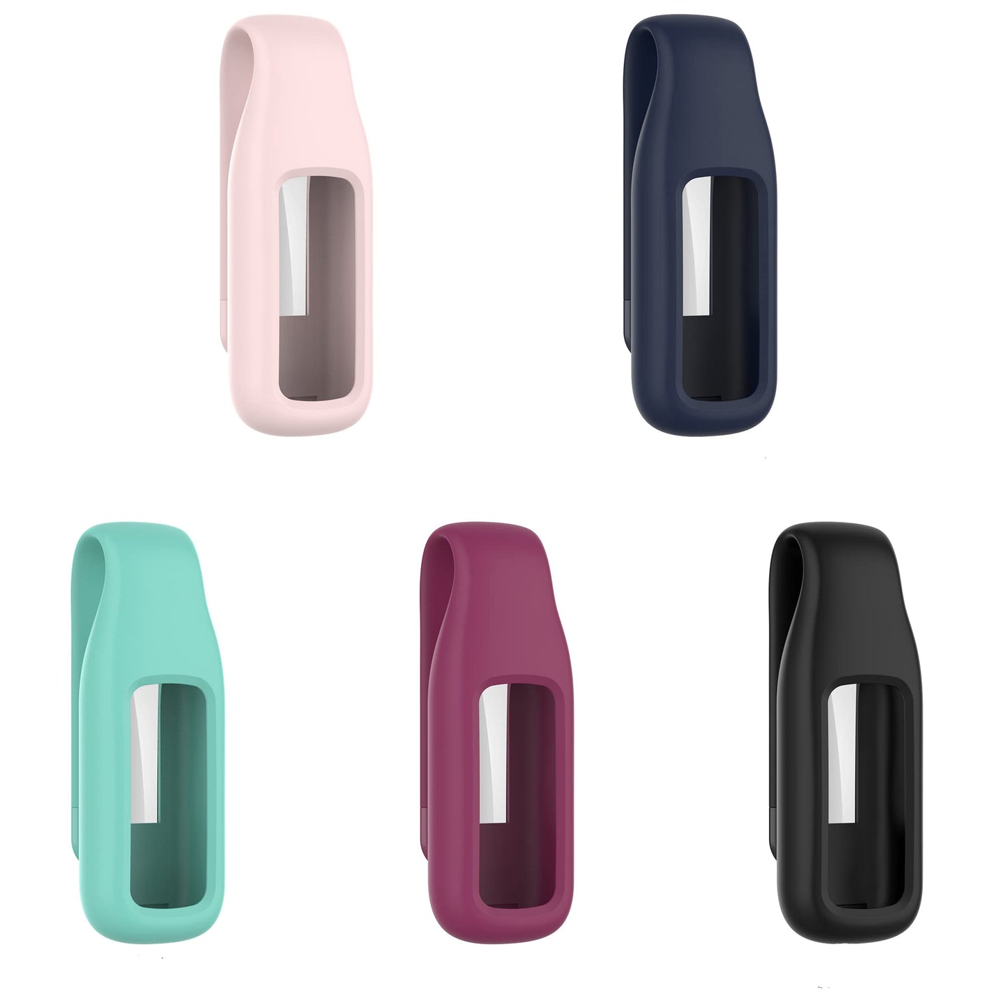 FitTurn Clip for Fitbit Luxe Clip Holder Case Replacement Soft Silicone Strap Accessories for Luxe Clip Case Accessory (5Pack)