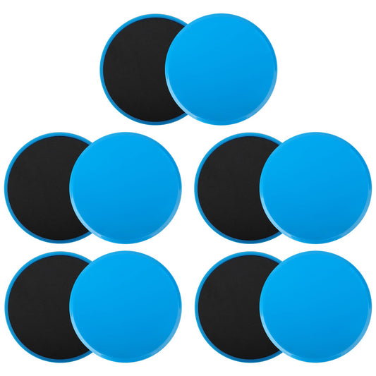 ZILLEEN Exercise Sliders for Working Out Blue Fitness Discs for Pilates Women Men, 10Pcs