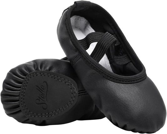 Ballet Shoes for Girls & Boys - Soft Leather Toddler & Kids Dance Slippers | Comfortable Fit