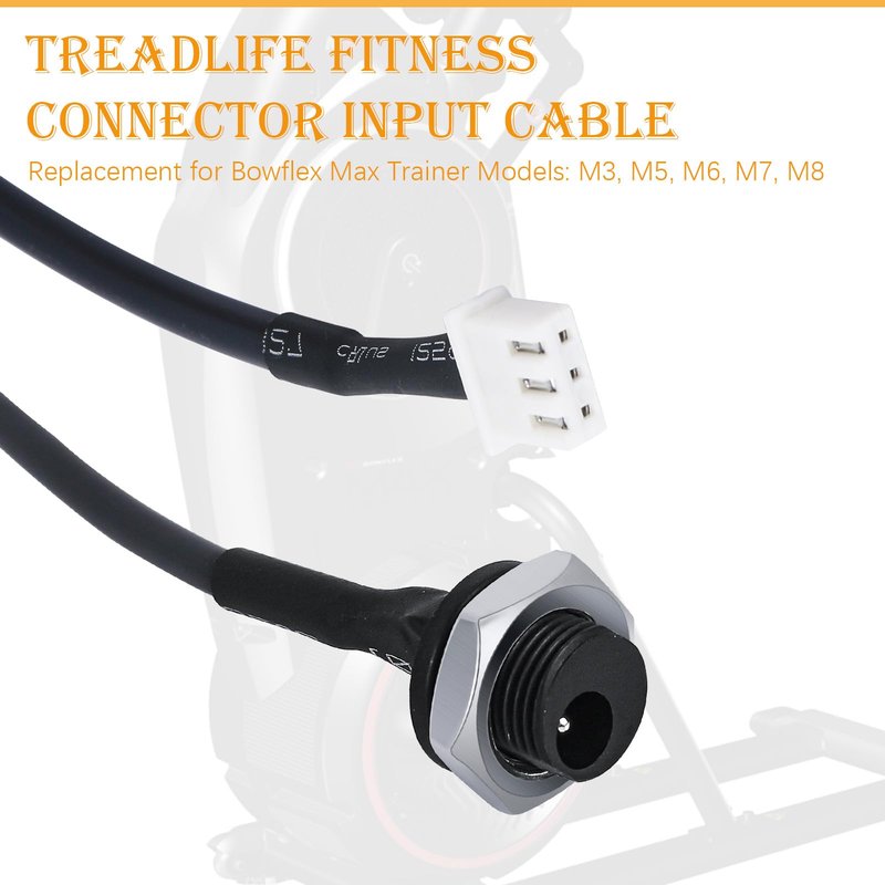 AQDD Elliptical Input Cable for Bowflex Max Trainer M5 M3 M6 M7 M8 Replacement Power Cord Plug