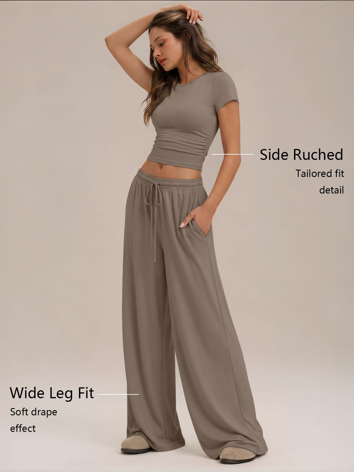 Trendy Queen Womens 2 Two Piece Set 2026 Summer Workout Vacation Gym Clothes Spring Fashion Lounge Matching Airport Travel Outfit Resort Wear Fitness Athleisure Clothing