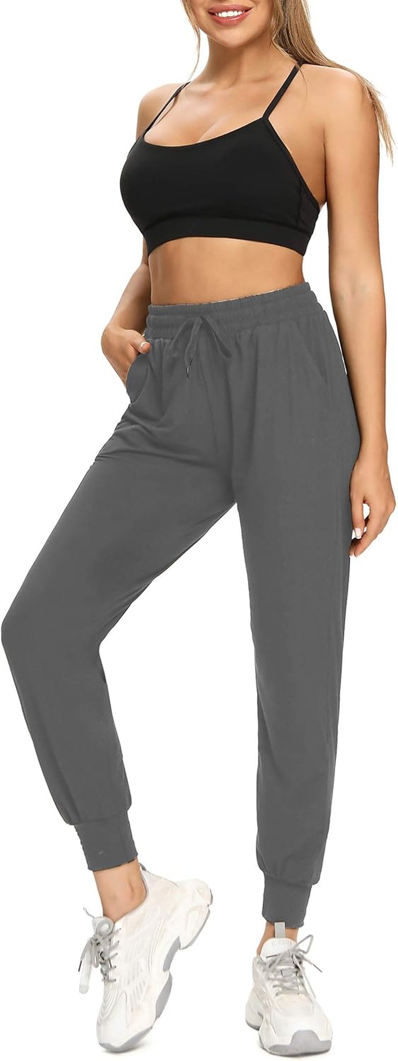 Women's Athletic Joggers - 3 Pack Sweatpants with Pockets for Yoga & Running | Comfortable Fit