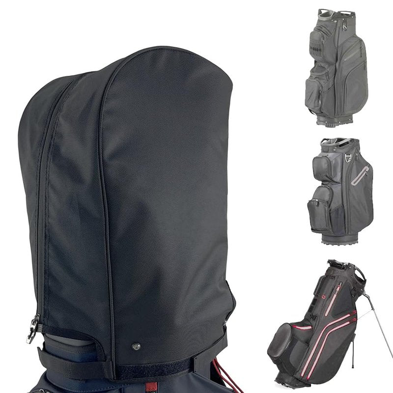 BOYEA & SKULLEAP Golf Bag Cover rain Cover/Hood Nylon Waterproof dust Cover Fits Most Golf cart Bags Easy to use Collapsible and removabl Golf Accessory Gifts (1680D Nylon, Large)