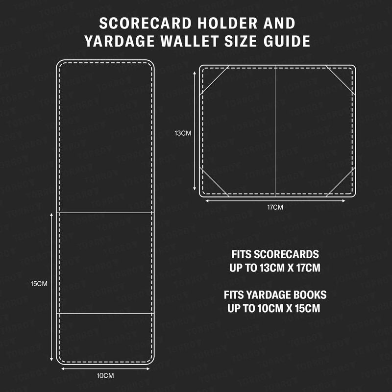 TORRO Golf Scorecard and Yardage Book Holder – Genuine Leather Golf Scorecard and Yardage Wallet with Pencil Loop (Black)