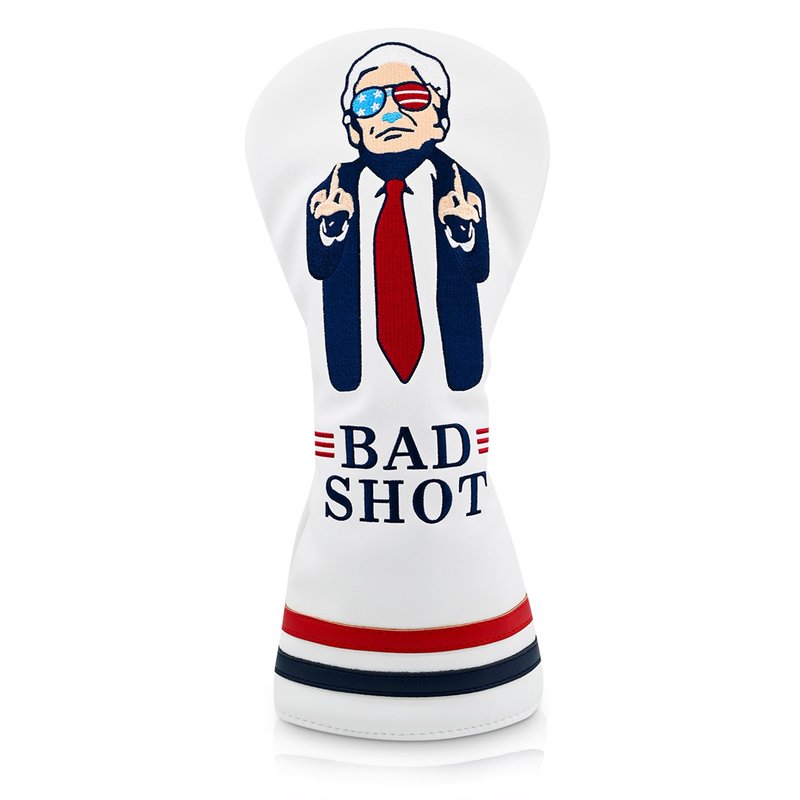 Make Golf Great Again Headcover – Funny Golf Club Cover – Trump Golf Head Cover – Trump Driver Headcover – Golf Club Covers – Donald Trump Golf Club Head Covers (Bad Shot)