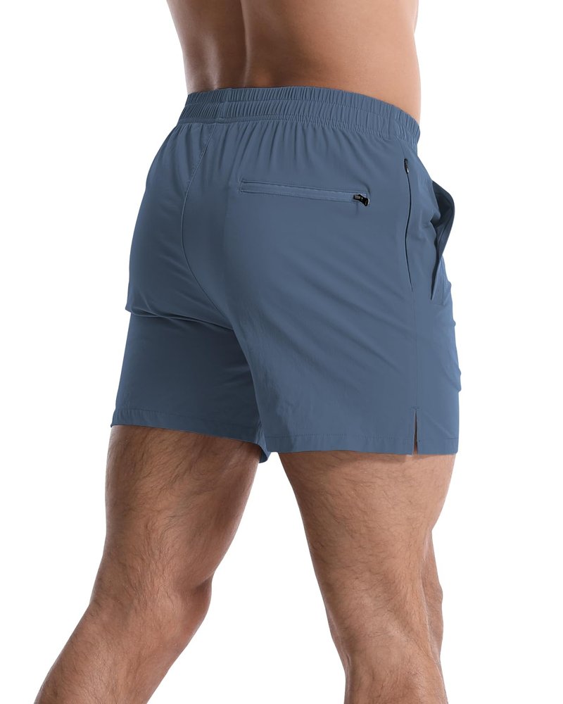 Lempue 2 Pack Workout Gym Shorts for Men 5 Inch Lightweight Running Shorts Quick Dry Sports Athletic Shorts with Pockets