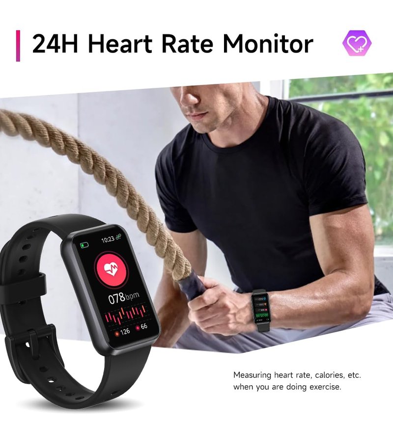 USMECBL Fitness Trackers,Blood Oxygen Heart Rate Sleep Monitor,Smart Band 24/7 Health Monitoring,Calorie Pedometer Steps Counter Activity watchs/Notifications for iOS/Android