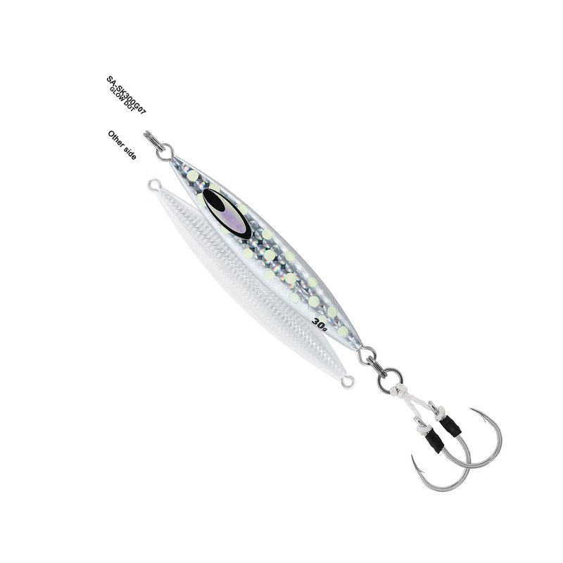 Daiwa Jig Saltwater SA-SK170G02 Saltiga SLK Metaljig, 6oz, 7/0 Assist Hooks, Blue