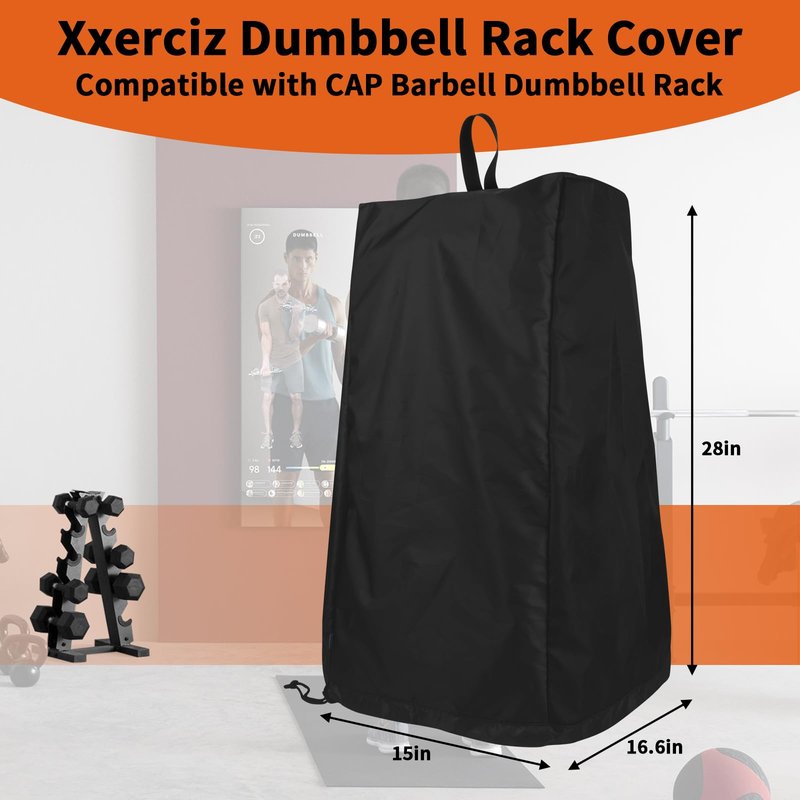 Xxerciz Dumbbell Rack Cover for A-Frame Dumbbell Weight Rack, Portable Dustproof Waterproof Anti-scratch Protective Case for Home Gym Dumbbell Rack