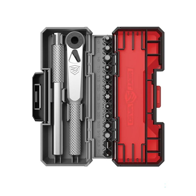 Real Avid X3 Ratcheting Screwdriver Set with 13 Bits, 3-in-1 Driver, T-handle & Extension - Includes 4 Hex 4 Torx 3 Metric 4 Standard Hex & Phillips