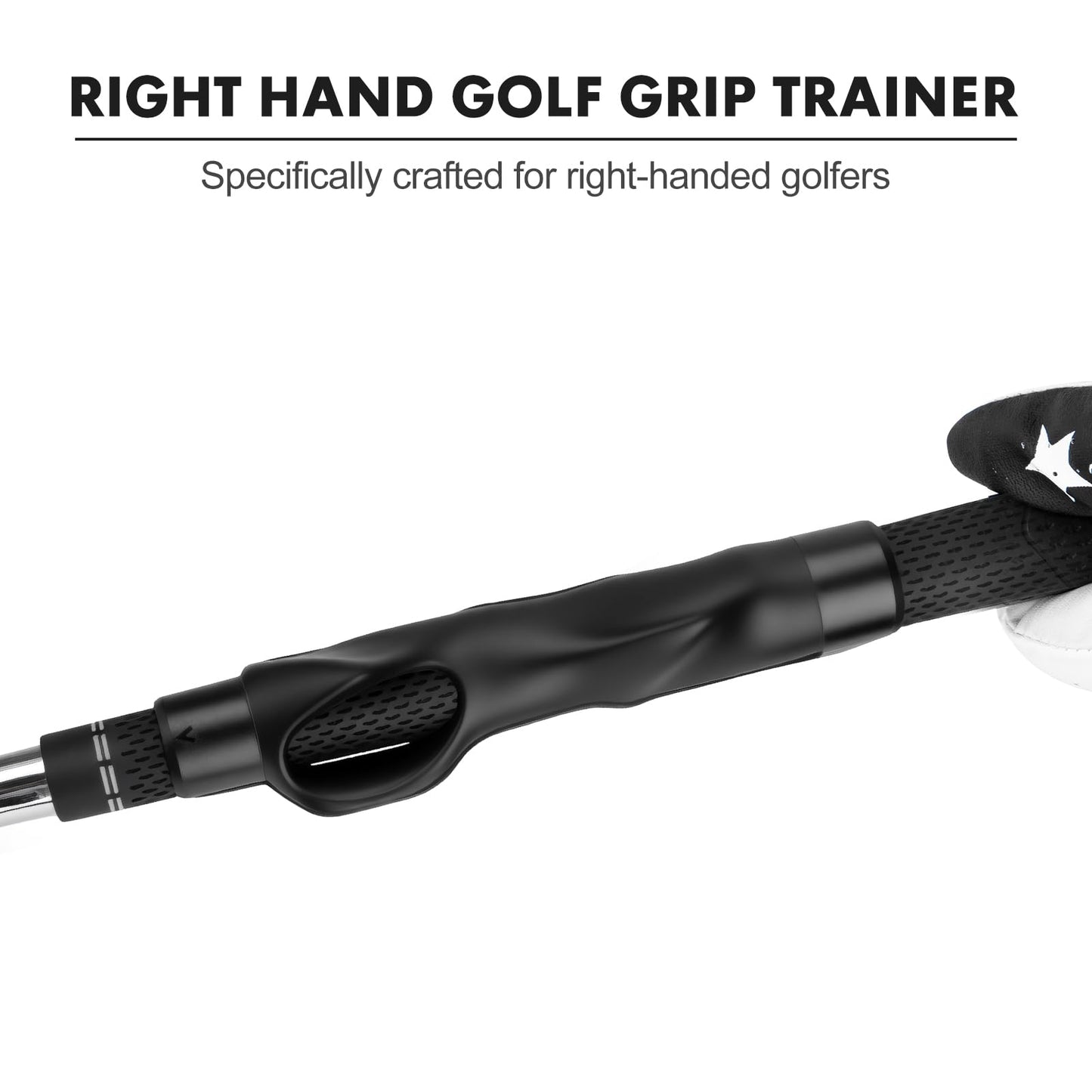 Golf Grip Trainer Golf Practice Tool, Easy To Carry to the Practice Area, Golf Swing Trainer Ensure the Right Grip Every Time, Golf Grip Training Aid, Improve Your Swing Rhythm,Golf Gifts (Black）