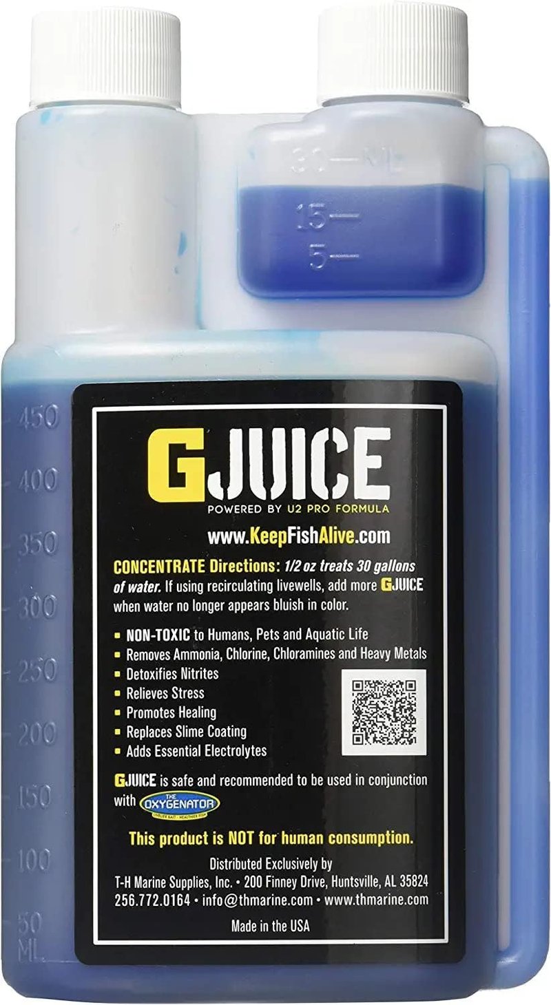 T-H Marine G-Juice Freshwater Livewell Treatment - Non-Toxic Fish Care Formula for Transport | 8 oz