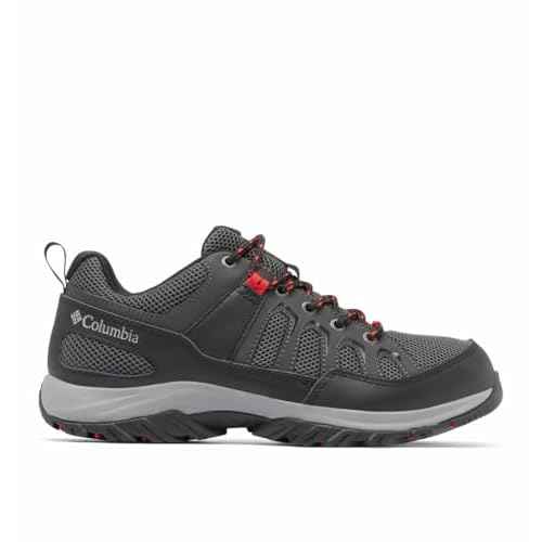 Columbia Men's Granite Trail Waterproof, Shark/Mountain Red, 7.5