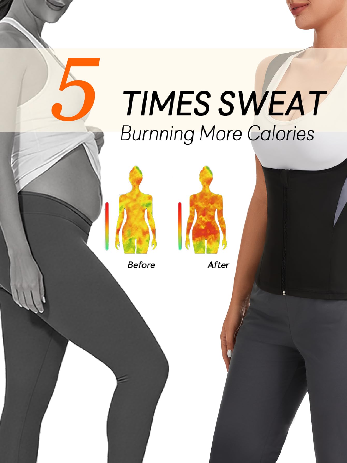 Sauna Vest for Women Sweat Waist Trainer Vest Sauna Suit Workout Tank Top